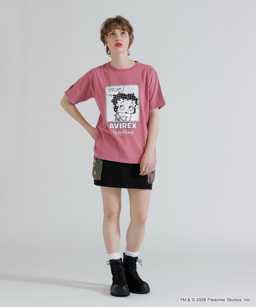 BETTY BOOP（ベティ・ブープ）の「《AVIREX × Betty Boop》FADE WASH S/S T-SHIRT（Tシャツ/カットソー・レディース・ピンク系/チャコールグレー・F）」の19枚目の写真