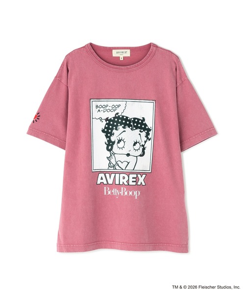BETTY BOOP（ベティ・ブープ）の「《AVIREX × Betty Boop》FADE WASH S/S T-SHIRT（Tシャツ/カットソー・レディース・ピンク系/チャコールグレー・F）」の20枚目の写真