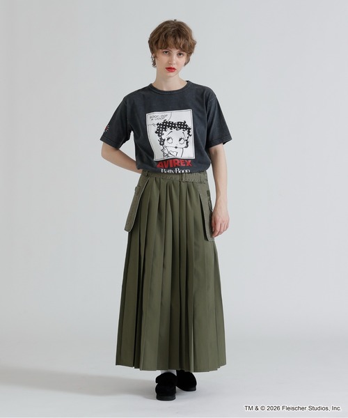 BETTY BOOP（ベティ・ブープ）の「《AVIREX × Betty Boop》FADE WASH S/S T-SHIRT（Tシャツ/カットソー・レディース・ピンク系/チャコールグレー・F）」の3枚目の写真