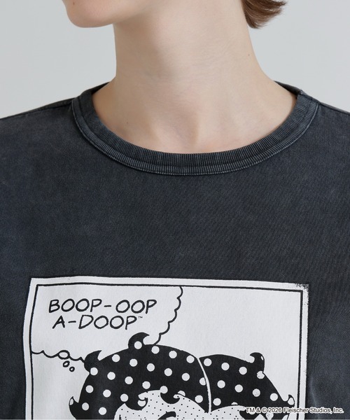 BETTY BOOP（ベティ・ブープ）の「《AVIREX × Betty Boop》FADE WASH S/S T-SHIRT（Tシャツ/カットソー・レディース・ピンク系/チャコールグレー・F）」の6枚目の写真