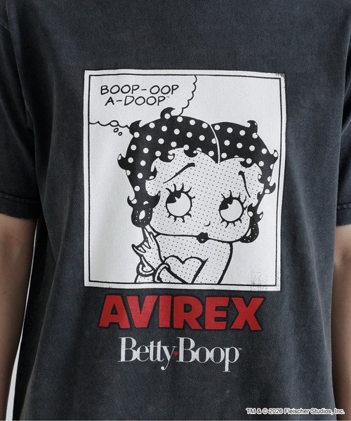 BETTY BOOP（ベティ・ブープ）の「《AVIREX × Betty Boop》FADE WASH S/S T-SHIRT（Tシャツ/カットソー・レディース・ピンク系/チャコールグレー・F）」の8枚目の写真