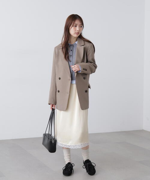 FREE'S MART（フリーズマート）の「◆レーストリムサテンミディスカート（スカート・レディース・ホワイト系その他/イエロー/ブラック系その他・FREE）」の15枚目の写真