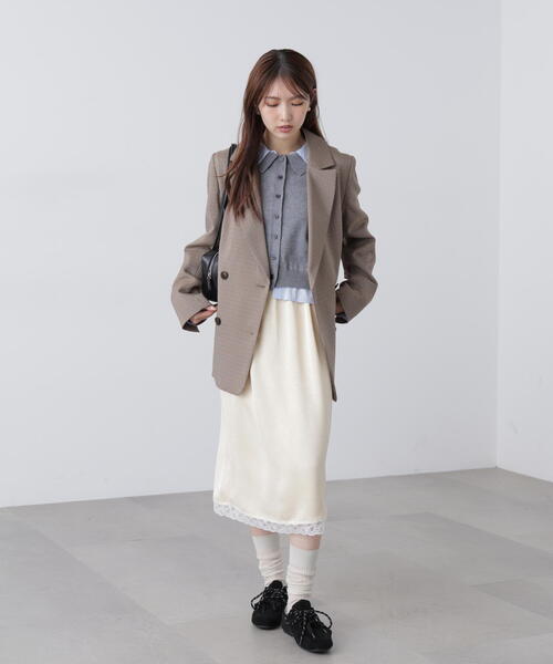 FREE'S MART（フリーズマート）の「◆レーストリムサテンミディスカート（スカート・レディース・ホワイト系その他/イエロー/ブラック系その他・FREE）」の16枚目の写真