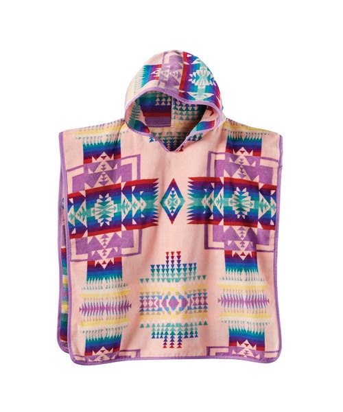 PENDLETON｜ペンドルトン（キッズ）のポンチョ（ピンク/桃色系・フード 