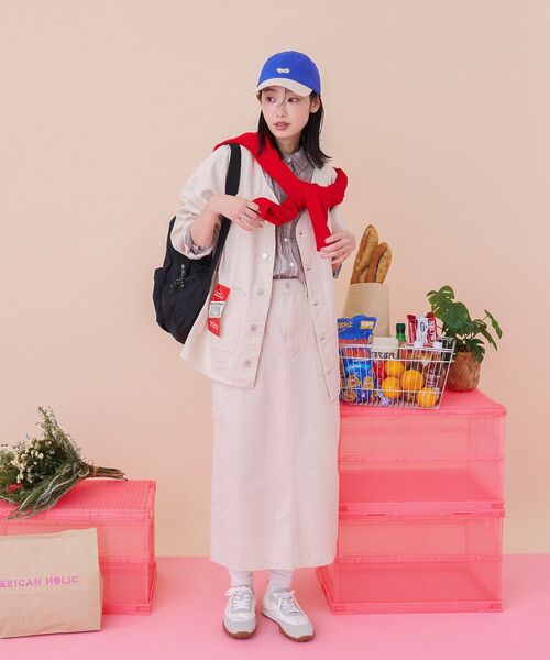 PENNEYS(ぺニーズ)の「【PENNEY'S】デニムワークスカート(デニムスカート・レディース・インディゴブルー/アイボリー・L/M)」の19枚目の写真