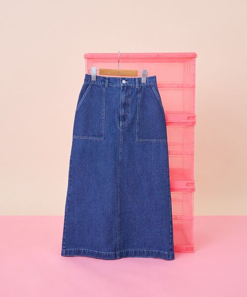 PENNEYS(ぺニーズ)の「【PENNEY'S】デニムワークスカート(デニムスカート・レディース・インディゴブルー/アイボリー・L/M)」の15枚目の写真