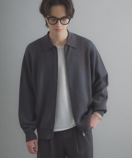 SENSE OF PLACE by URBAN RESEARCH(センスオブプレイスバイアーバンリサーチ)の「『洗濯可』アーガイルジップニットカーディガン(カーディガン/ボレロ・メンズ・ブルー/ネイビー・LARGE/MEDIUM)」の18枚目の写真