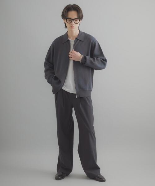 SENSE OF PLACE by URBAN RESEARCH(センスオブプレイスバイアーバンリサーチ)の「『洗濯可』アーガイルジップニットカーディガン(カーディガン/ボレロ・メンズ・ブルー/ネイビー・LARGE/MEDIUM)」の3枚目の写真