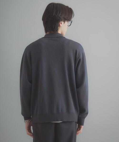 SENSE OF PLACE by URBAN RESEARCH(センスオブプレイスバイアーバンリサーチ)の「『洗濯可』アーガイルジップニットカーディガン(カーディガン/ボレロ・メンズ・ブルー/ネイビー・LARGE/MEDIUM)」の7枚目の写真