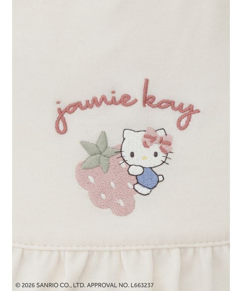 JAMIE KAY（ジェイミーケイ）の「【HELLO KITTY】フリルスタイ（スタイ/よだれかけ・キッズ・アイボリー/ライトブルー・F）」の5枚目の写真