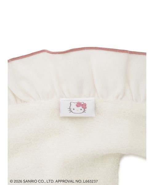 JAMIE KAY（ジェイミーケイ）の「【HELLO KITTY】フリルスタイ（スタイ/よだれかけ・キッズ・アイボリー/ライトブルー・F）」の4枚目の写真