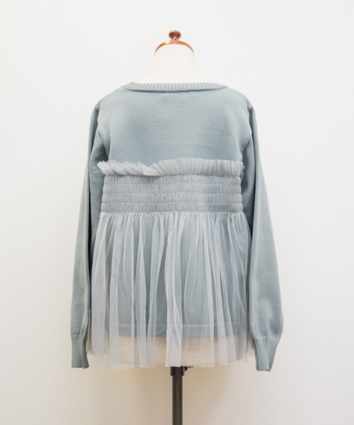 CLETTE(クレット)の「CLETTEオリジナルシャーリングチュールドッキングニット(ニット/セーター・レディース・ブラック/ブルーグリーン/チャコールグレー・4L/3L/LL)」の11枚目の写真
