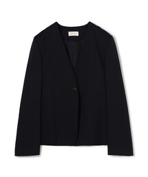 DES PRES（デ・プレ）の「ポリエステルウールバラシャ Vカラージャケット（ノーカラージャケット）」