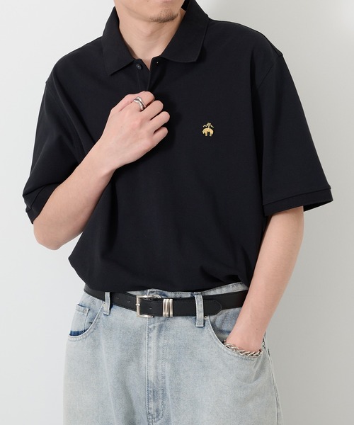 BROOKS BROTHERS(ブルックスブラザーズ)の「【BROOKS BROTHERS】Pima Cotton Pique Polo BB18200 UNTR(ポロシャツ・メンズ・ブラック/ホワイト/ネイビー・XL/L/M)」の2枚目の写真