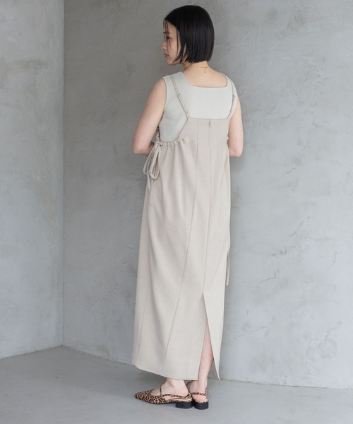 A part by（アパートバイ）の「【多機能】リネンライクキャミワンピース（ワンピース・レディース・ブルー/ベージュ/チャコールグレー・FREE）」の10枚目の写真