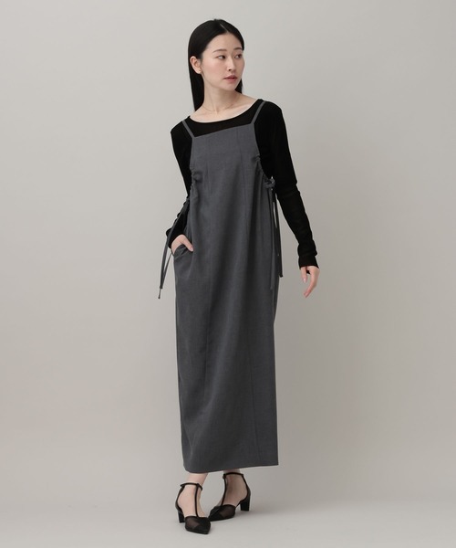 A part by（アパートバイ）の「【多機能】リネンライクキャミワンピース（ワンピース・レディース・ブルー/ベージュ/チャコールグレー・FREE）」の15枚目の写真