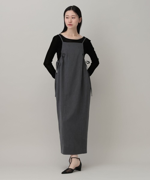 A part by（アパートバイ）の「【多機能】リネンライクキャミワンピース（ワンピース・レディース・ブルー/ベージュ/チャコールグレー・FREE）」の16枚目の写真