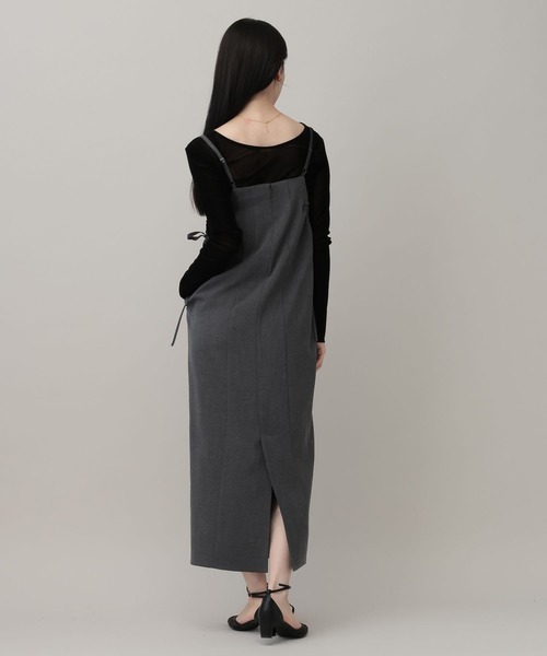 A part by（アパートバイ）の「【多機能】リネンライクキャミワンピース（ワンピース・レディース・ブルー/ベージュ/チャコールグレー・FREE）」の18枚目の写真