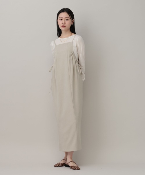 A part by（アパートバイ）の「【多機能】リネンライクキャミワンピース（ワンピース・レディース・ブルー/ベージュ/チャコールグレー・FREE）」の19枚目の写真
