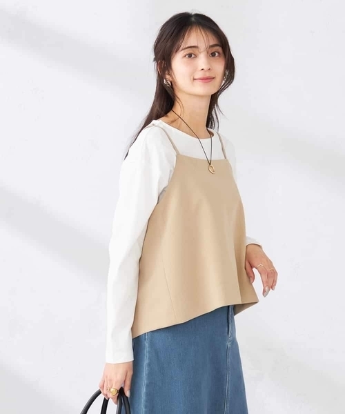 a.v.v(アーヴェヴェ)の「【2WAY】ビスチェ(その他トップス・レディース・ベージュ/ネイビー・39)」の18枚目の写真