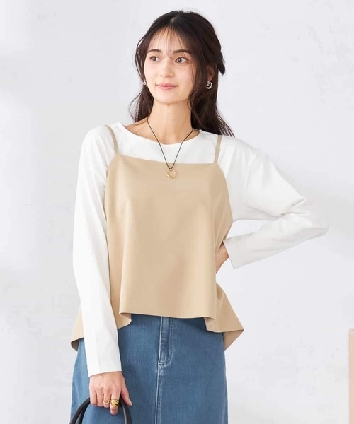 a.v.v(アーヴェヴェ)の「【2WAY】ビスチェ(その他トップス・レディース・ベージュ/ネイビー・39)」の19枚目の写真