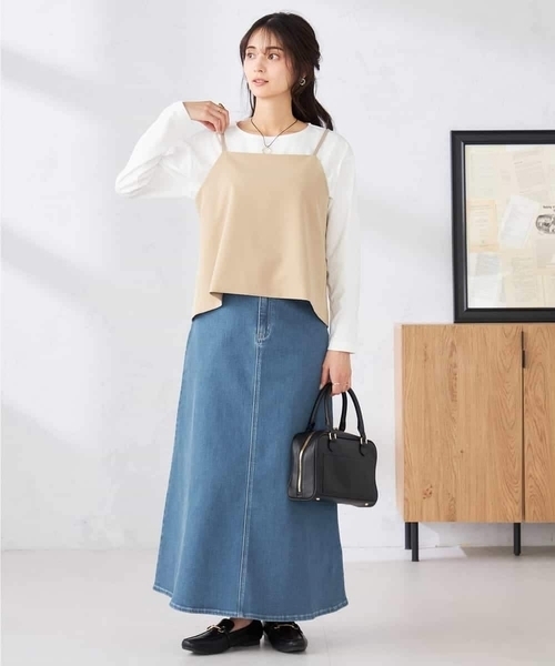 a.v.v(アーヴェヴェ)の「【2WAY】ビスチェ(その他トップス・レディース・ベージュ/ネイビー・39)」の21枚目の写真