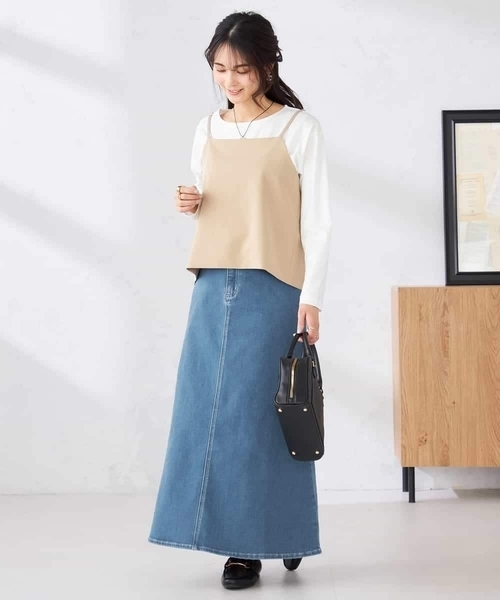 a.v.v(アーヴェヴェ)の「【2WAY】ビスチェ(その他トップス・レディース・ベージュ/ネイビー・39)」の22枚目の写真