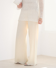 organic linen 混 ニットパンツ