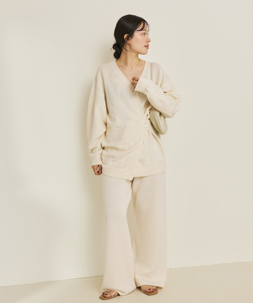 plage（プラージュ）の「organic linen 混 ニットパンツ（その他パンツ・レディース・ブラウン/アイボリー・36/38）」の5枚目の写真