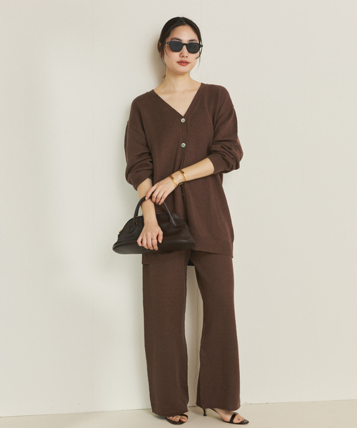 plage（プラージュ）の「organic linen 混 ニットパンツ（その他パンツ・レディース・ブラウン/アイボリー・36/38）」の6枚目の写真