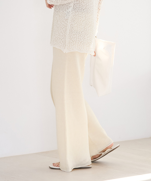 plage（プラージュ）の「organic linen 混 ニットパンツ（その他パンツ・レディース・ブラウン/アイボリー・36/38）」の13枚目の写真