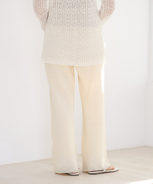 plage（プラージュ）の「organic linen 混 ニットパンツ（その他パンツ・レディース・ブラウン/アイボリー・36/38）」の14枚目の写真