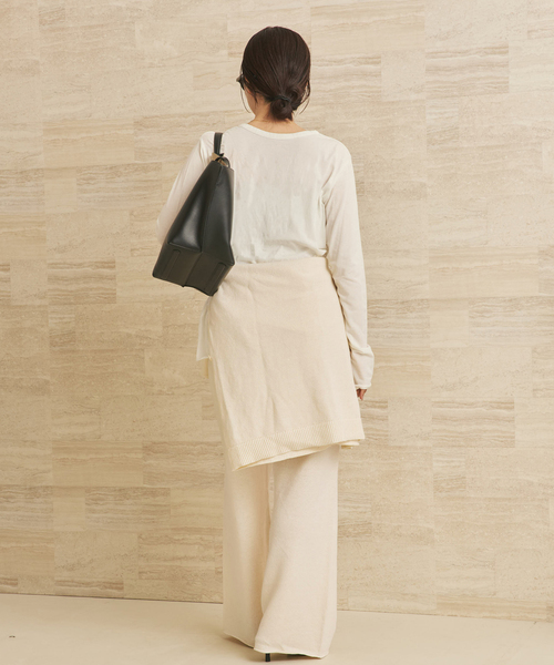 plage（プラージュ）の「organic linen 混 ニットパンツ（その他パンツ・レディース・ブラウン/アイボリー・36/38）」の17枚目の写真