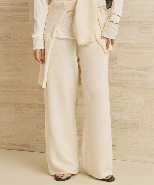 plage（プラージュ）の「organic linen 混 ニットパンツ（その他パンツ・レディース・ブラウン/アイボリー・36/38）」の19枚目の写真