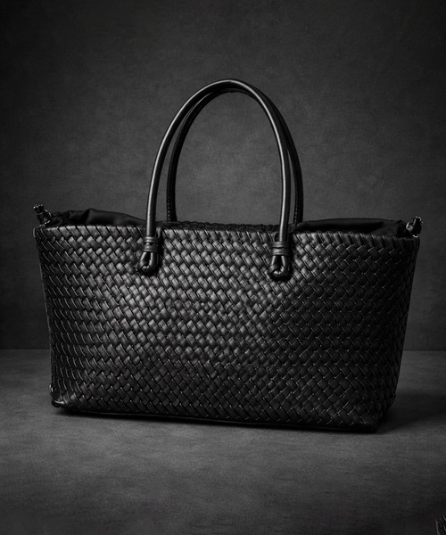 folka(フォルカ)の「1D52-KR Inter Weave Tote(トートバッグ・レディース・ブラック・ONESIZE)」の2枚目の写真
