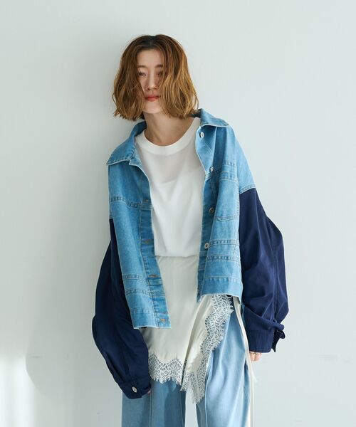 Editt by YECCA VECCA（エディットバイイェッカヴェッカ）の「【2点SET】レイヤードワイドパンツ（その他パンツ・レディース・グレー/ブルー・FREE）」の18枚目の写真
