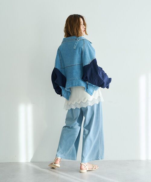 Editt by YECCA VECCA（エディットバイイェッカヴェッカ）の「【2点SET】レイヤードワイドパンツ（その他パンツ・レディース・グレー/ブルー・FREE）」の21枚目の写真