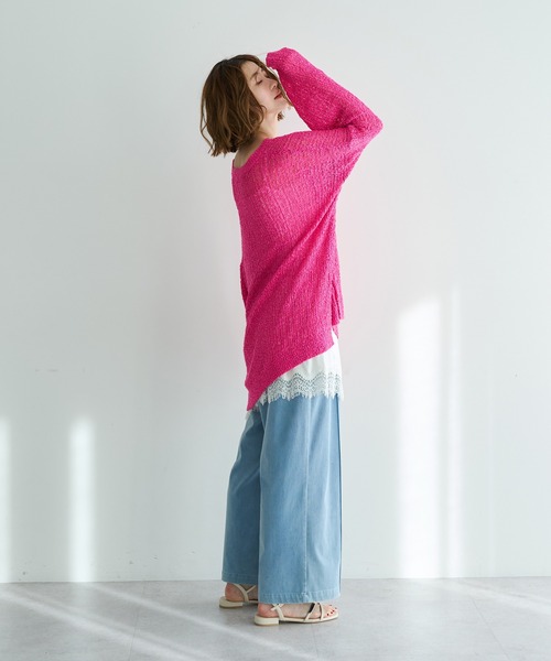 Editt by YECCA VECCA(エディットバイイェッカヴェッカ)の「【2点SET】レイヤードワイドパンツ(その他パンツ・レディース・グレー/ブルー・FREE)」の3枚目の写真