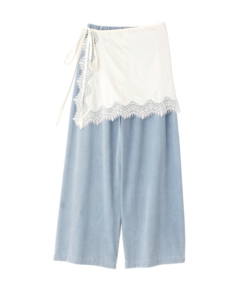 Editt by YECCA VECCA(エディットバイイェッカヴェッカ)の「【2点SET】レイヤードワイドパンツ(その他パンツ・レディース・グレー/ブルー・FREE)」の9枚目の写真