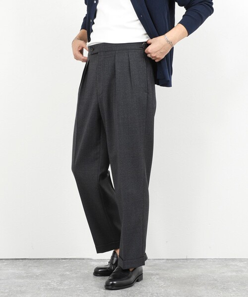 NOLLEY’S（ノーリーズ）の「ウォッシャブルウールワイドスラックス 26SS（スラックス・メンズ・チャコールグレー/ベージュ/ブルー系その他・S/M/L/XL）」の5枚目の写真