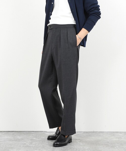 NOLLEY’S（ノーリーズ）の「ウォッシャブルウールワイドスラックス 26SS（スラックス・メンズ・チャコールグレー/ベージュ/ブルー系その他・S/M/L/XL）」の6枚目の写真