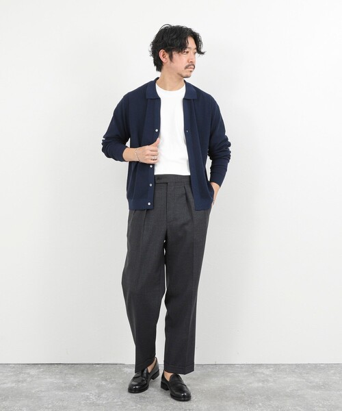 NOLLEY’S（ノーリーズ）の「ウォッシャブルウールワイドスラックス 26SS（スラックス・メンズ・チャコールグレー/ベージュ/ブルー系その他・S/M/L/XL）」の12枚目の写真
