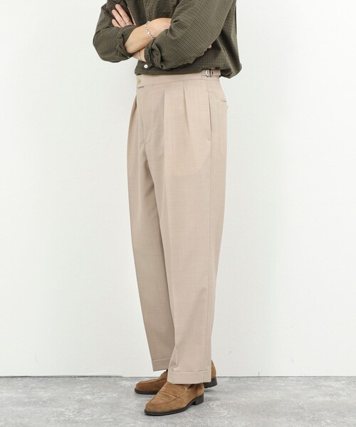 NOLLEY’S（ノーリーズ）の「ウォッシャブルウールワイドスラックス 26SS（スラックス・メンズ・チャコールグレー/ベージュ/ブルー系その他・S/M/L/XL）」の16枚目の写真