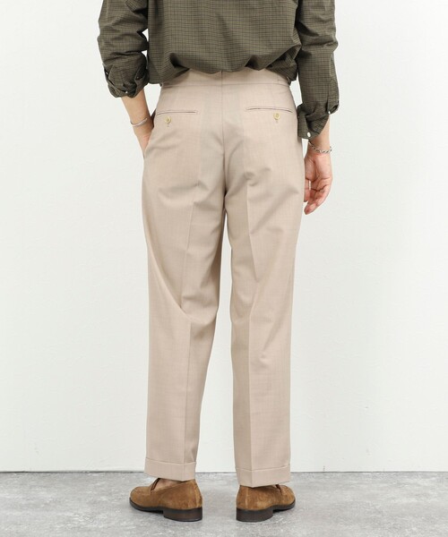 NOLLEY’S(ノーリーズ)の「ウォッシャブルウール 2タック ワイドスラックス 26SS / サイドアジャスター付き / ベルトレス / イージーケア / 美シルエット(スラックス・メンズ・チャコールグレー/ベージュ/ブルー系その他・S/M/L/XL)」の20枚目の写真