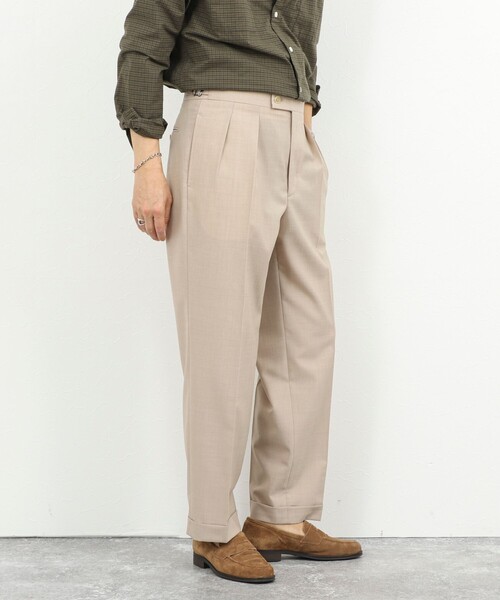 NOLLEY’S(ノーリーズ)の「ウォッシャブルウール 2タック ワイドスラックス 26SS / サイドアジャスター付き / ベルトレス / イージーケア / 美シルエット(スラックス・メンズ・チャコールグレー/ベージュ/ブルー系その他・S/M/L/XL)」の19枚目の写真