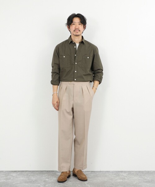 NOLLEY’S(ノーリーズ)の「ウォッシャブルウール 2タック ワイドスラックス 26SS / サイドアジャスター付き / ベルトレス / イージーケア / 美シルエット(スラックス・メンズ・チャコールグレー/ベージュ/ブルー系その他・S/M/L/XL)」の18枚目の写真