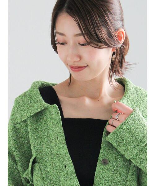 Te chichi（テチチ）の「テレコスクエアタンクトップ（Tシャツ/カットソー・レディース・チャコールグレー/オフホワイト/ブラック・F）」の3枚目の写真