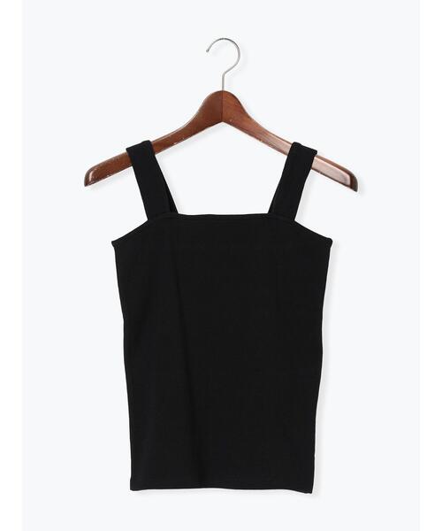 Te chichi（テチチ）の「テレコスクエアタンクトップ（Tシャツ/カットソー・レディース・チャコールグレー/オフホワイト/ブラック・F）」の9枚目の写真