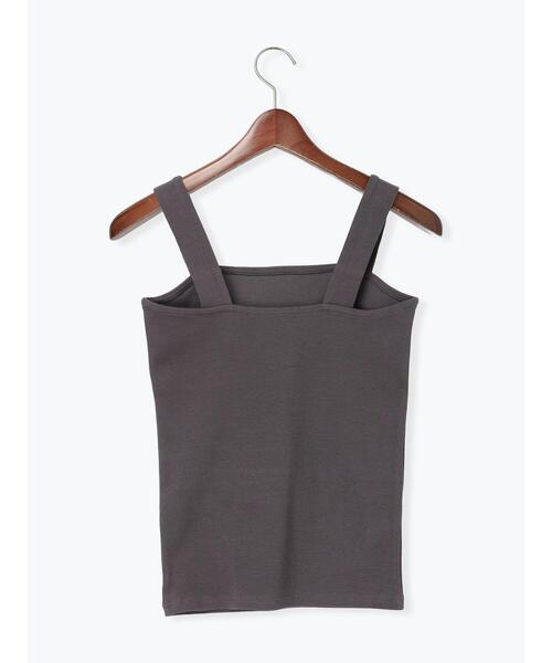 Te chichi（テチチ）の「テレコスクエアタンクトップ（Tシャツ/カットソー・レディース・チャコールグレー/オフホワイト/ブラック・F）」の11枚目の写真