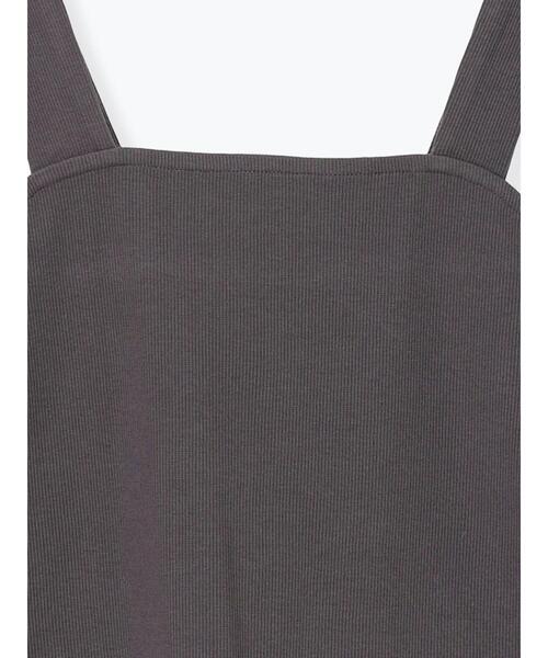 Te chichi（テチチ）の「テレコスクエアタンクトップ（Tシャツ/カットソー・レディース・チャコールグレー/オフホワイト/ブラック・F）」の12枚目の写真